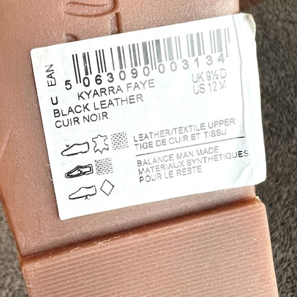 Clarks Womens Kyarra Faye‎ Black Leather Cork Wedges Sandals Shoes 12M New - Picture 13 of 14